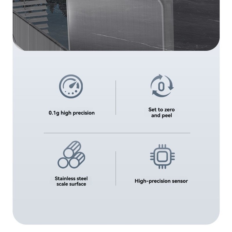 Kitchen Design For Baking - YCOC-Bilancia digitale compatta da cucina 3KG/0.1G