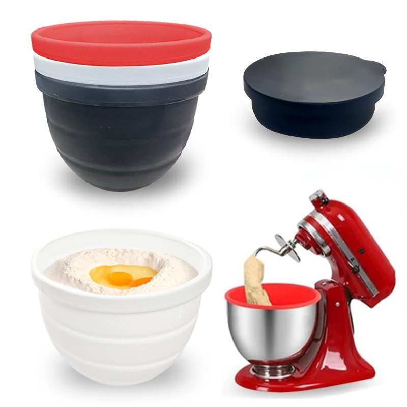 Kitchen Aid Baking Lid - Ciotola pieghevole in silicone con coperchio