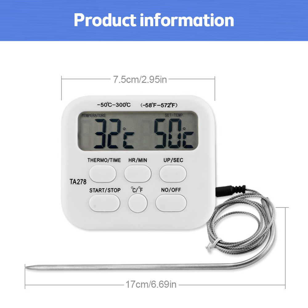 Kitchen With Baking Station - TA278 Termometro da cucina digitale Timer