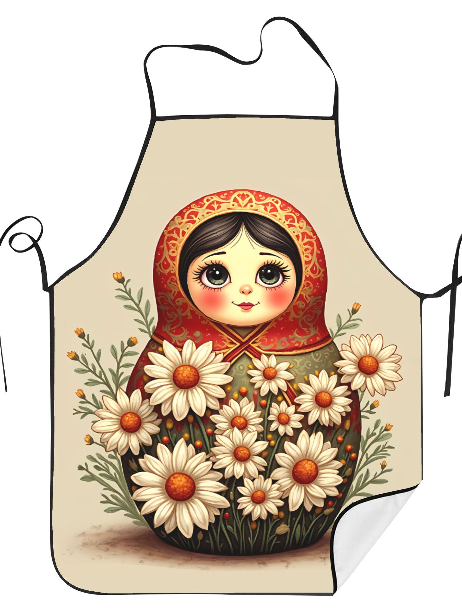 Kitchen Design For Baking - Grembiule con bambola russa Matryoshka, fiore