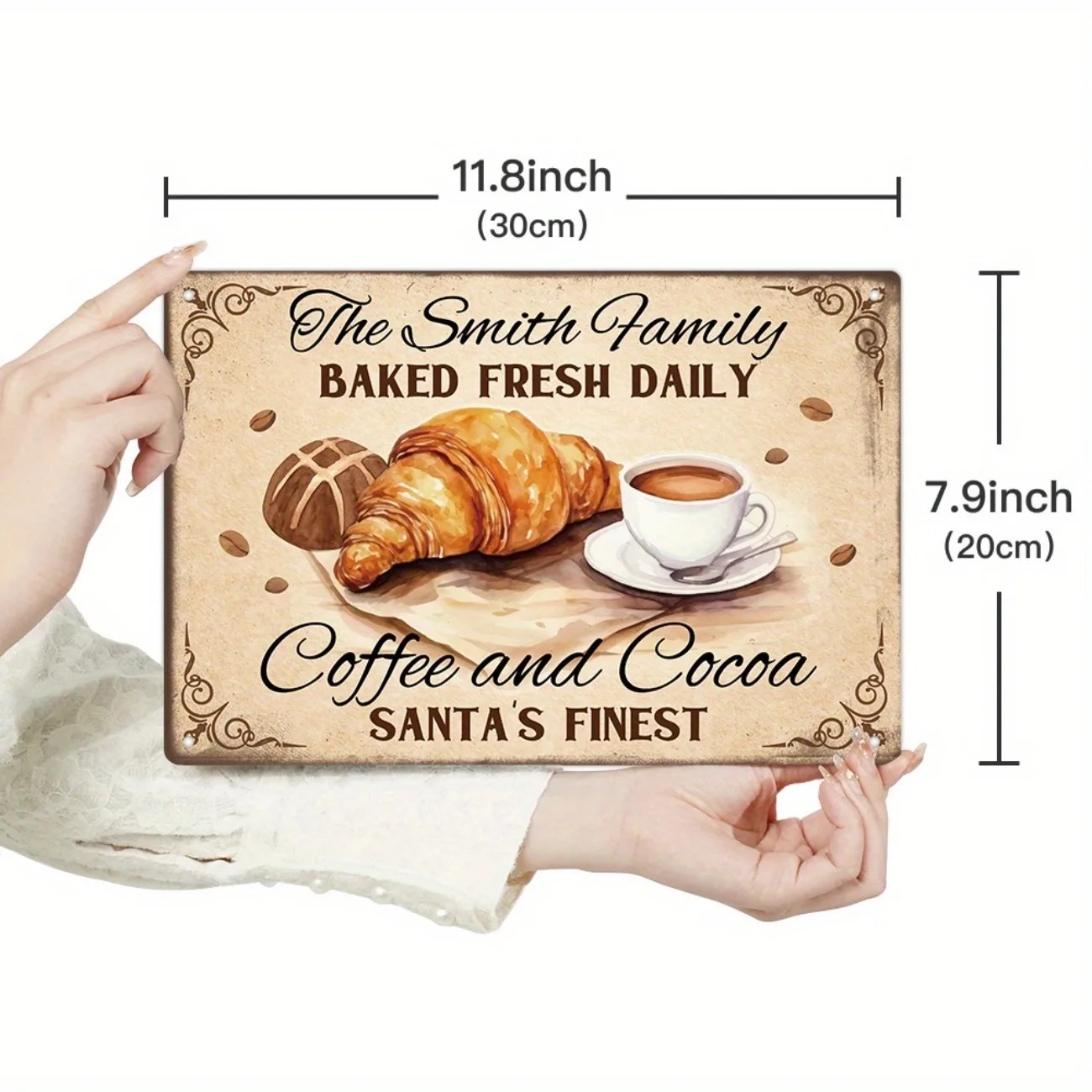 Kitchen Baking Wall Art - [2D Piatto] Targa in Metallo Rustica