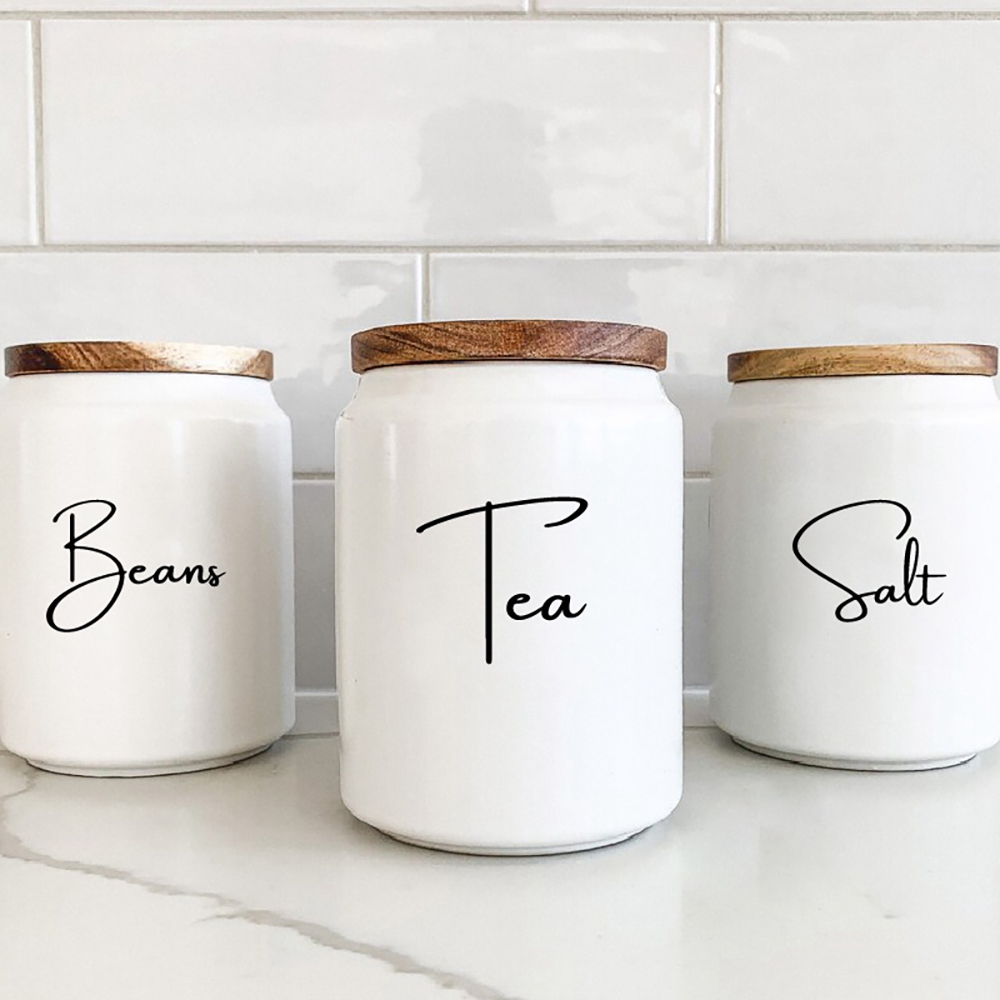 Kitchen Baking Canisters - Organizzazione della cucina Etichette per barattoli