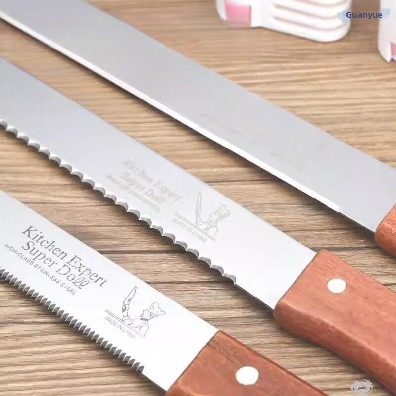 Kitchen Equipment For Baking - Tagliapane Dentellato in Acciaio Inossidabile, Affettatrice