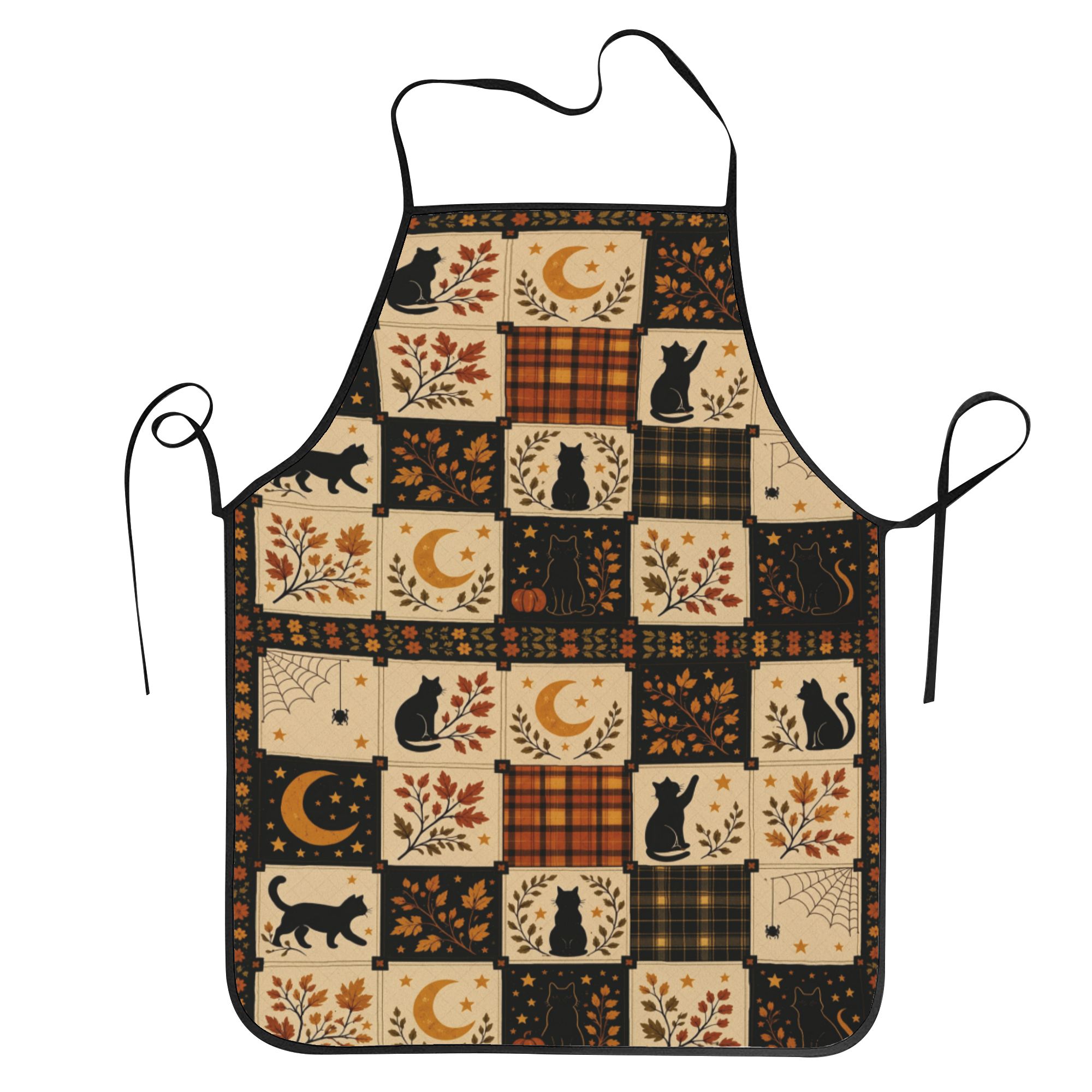 Kitchen Witch Baking - Grembiule Nero con Motivo Gatti per