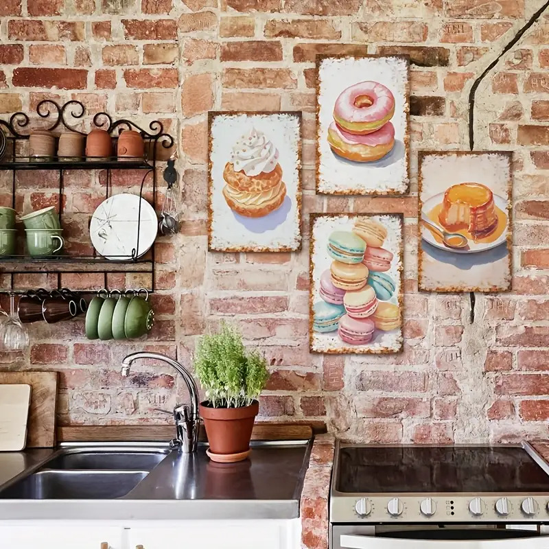 Kitchen Baking Wall Art - Decorazione da parete 2D piatta, 4