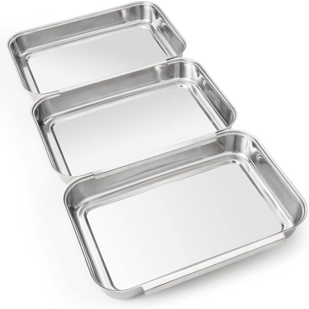 Kitchen With Baking Station - Set di 3 Vassoi Quadrati in