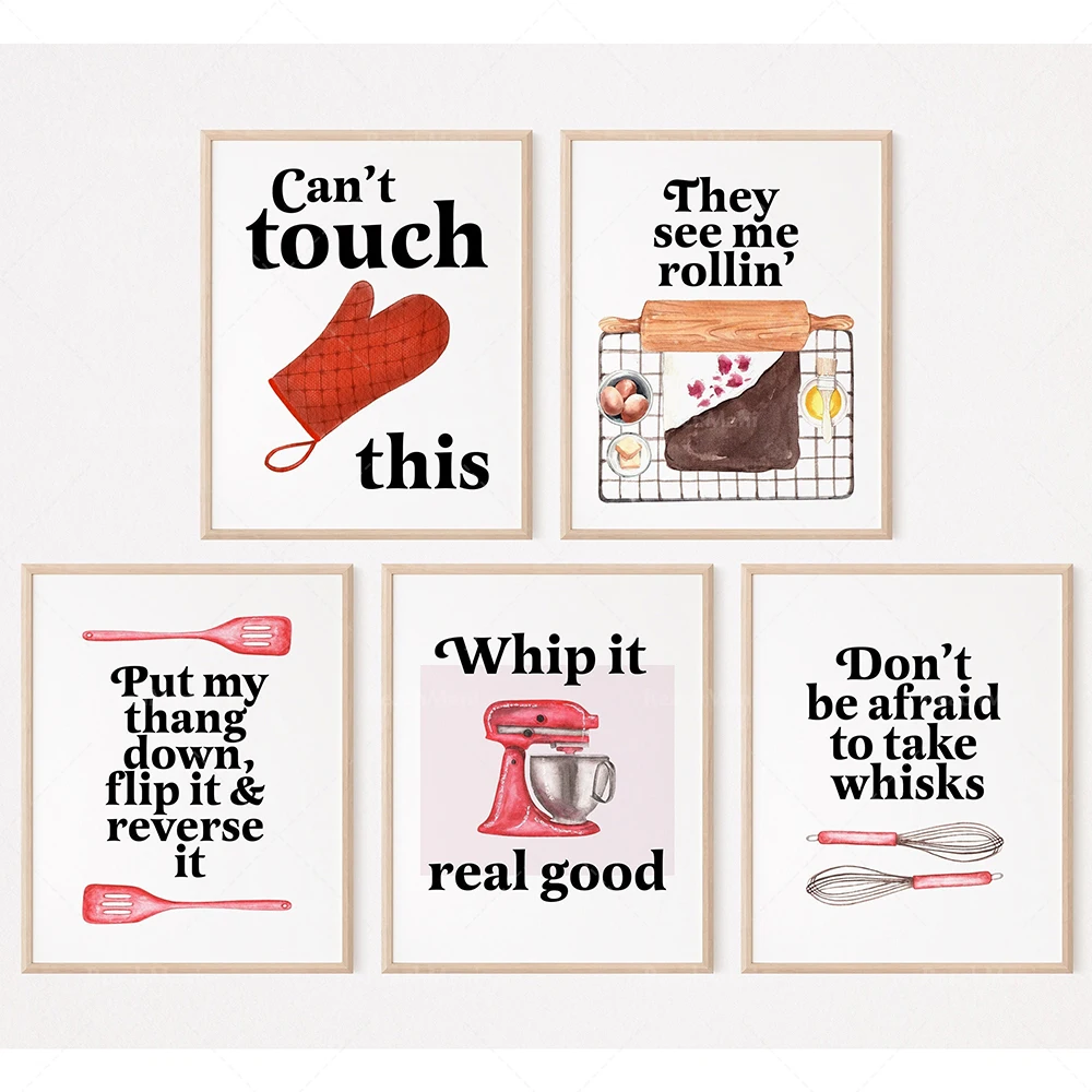 Poster con citazioni divertent - Kitchen Baking Wall Art recensione e prezzo