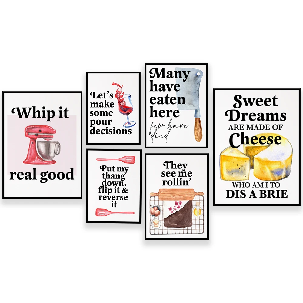 Poster con citazioni divertent - Kitchen Baking Wall Art recensione e prezzo