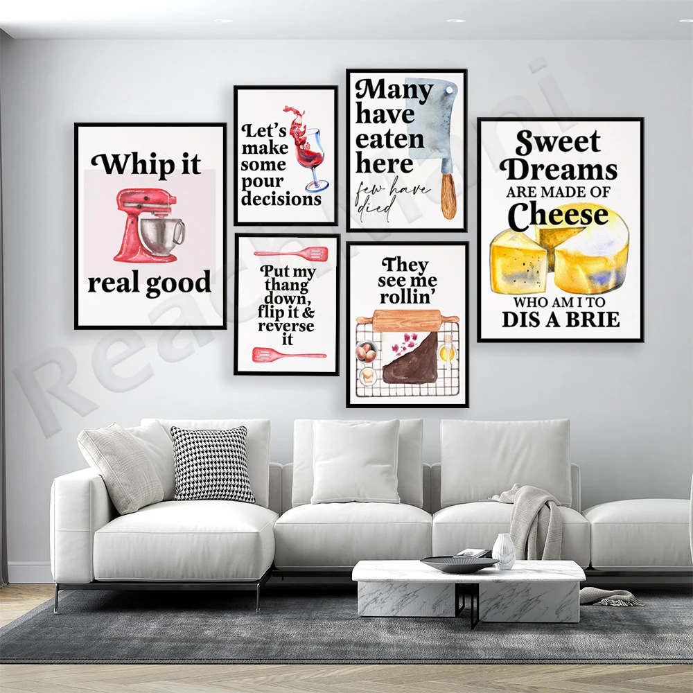 Poster con citazioni divertent - Kitchen Baking Wall Art recensione e prezzo