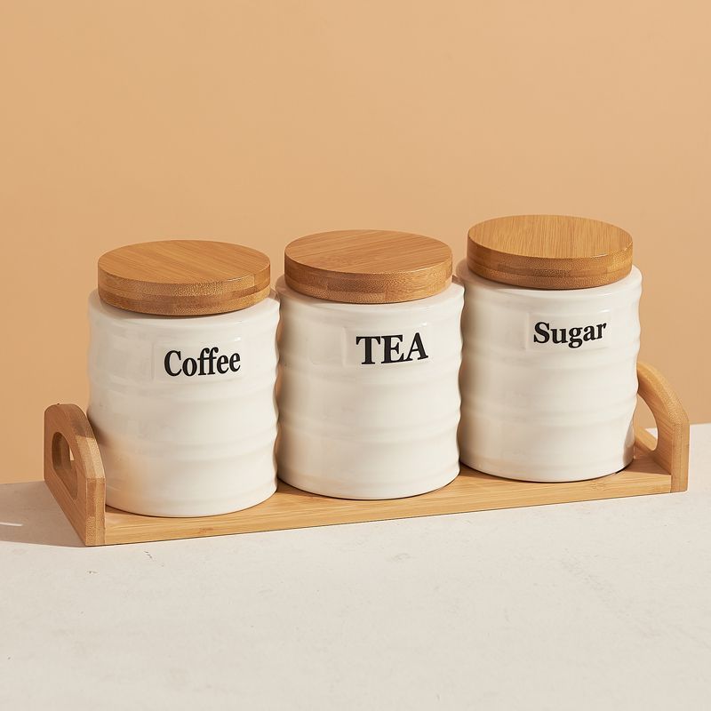 Set di 3 Barattoli in Ceramica - Kitchen Baking Canisters recensione e prezzo