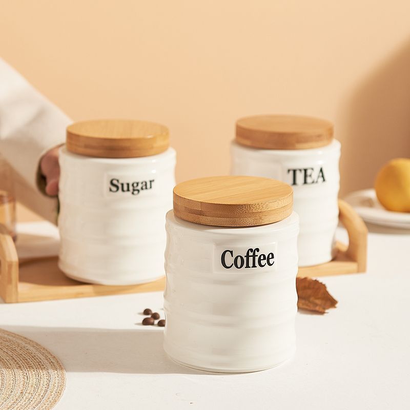Set di 3 Barattoli in Ceramica - Kitchen Baking Canisters recensione e prezzo