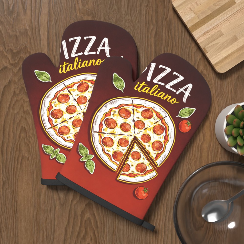 Guanti da Forno con Stampa Piz - Kitchen Baking Machine recensione e prezzo
