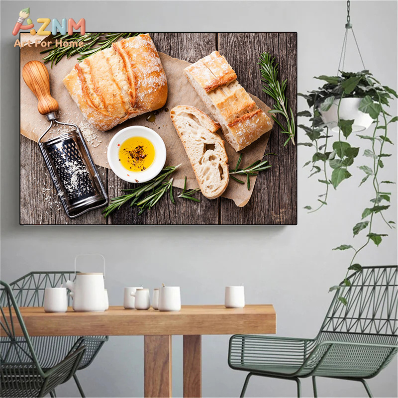 AZNM Dipinto Realistico di Pan - Kitchen Baking Wall Art recensione e prezzo
