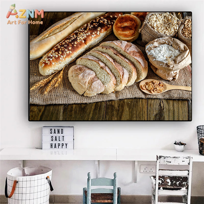 AZNM Dipinto Realistico di Pan - Kitchen Baking Wall Art recensione e prezzo