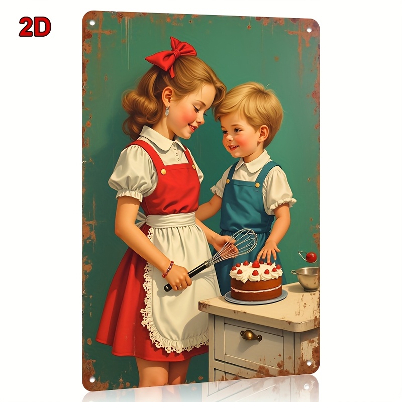 Targa in metallo da 8x12 polli - Kitchen Baking Wall Art recensione e prezzo