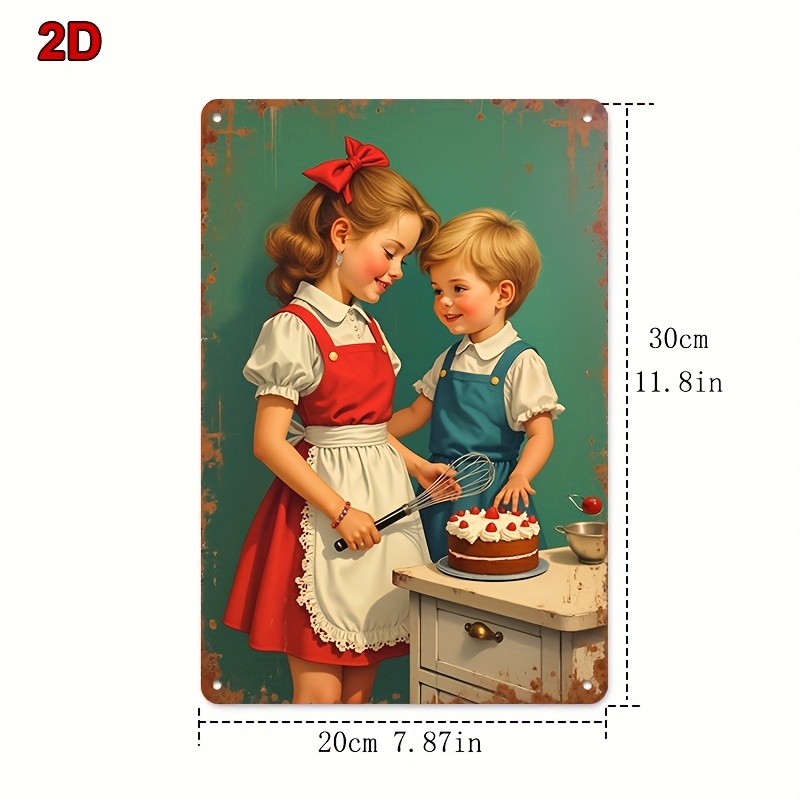 Targa in metallo da 8x12 polli - Kitchen Baking Wall Art recensione e prezzo