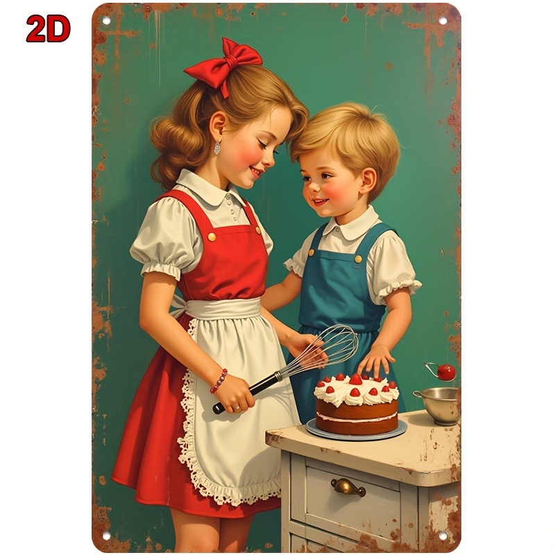 Targa in metallo da 8x12 polli - Kitchen Baking Wall Art recensione e prezzo