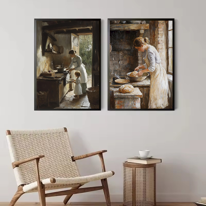 Cucina francese Donna Cottura  - Kitchen Baking Wall Art recensione e prezzo