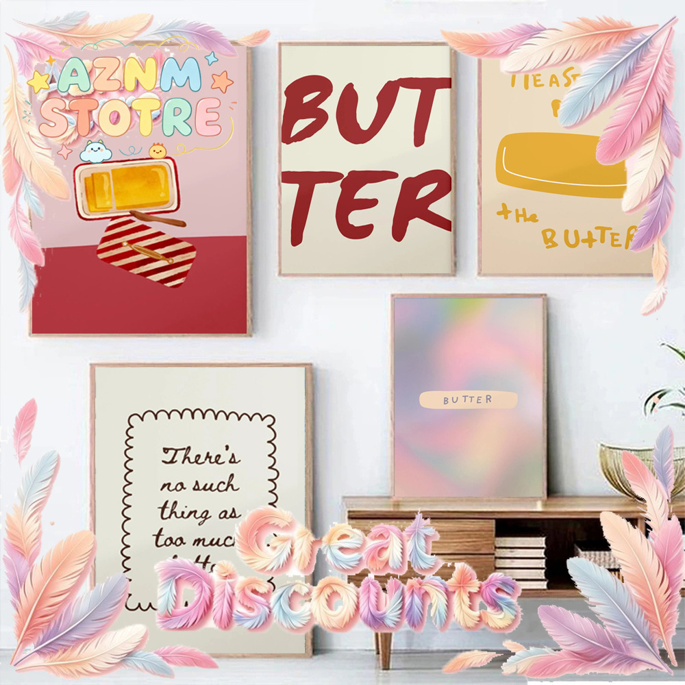1 pezzo Poster Burro Minimalis - Kitchen Baking Wall Art recensione e prezzo