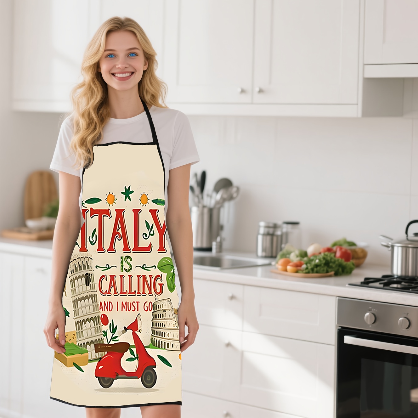Grembiule a tema italiano, 1 p - Baking Kitchen Design Ideas recensione e prezzo