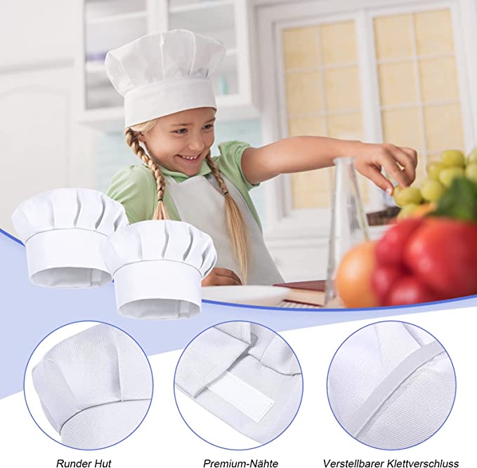 Set di 4 Cappelli da Cuoco per - Kitchen Design For Baking recensione e prezzo