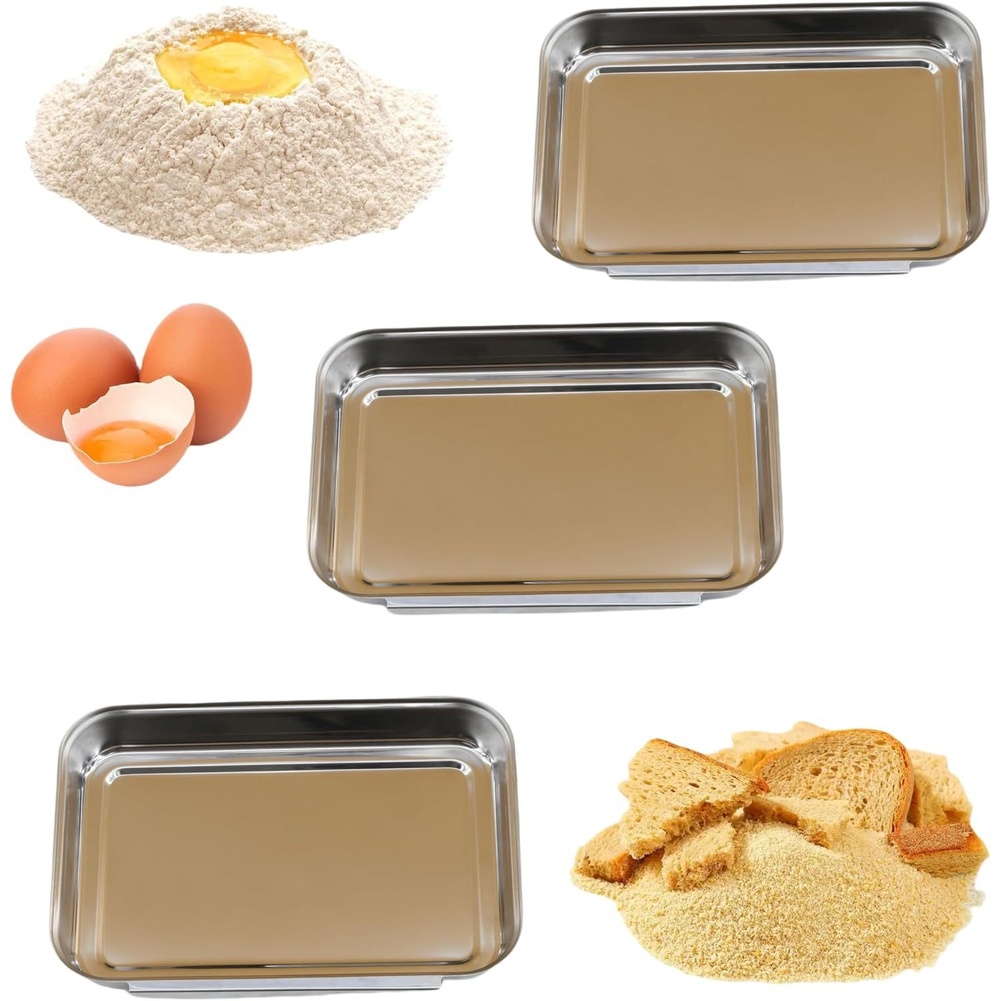 Set di 3 Vassoi Quadrati in Ac - Kitchen With Baking Station recensione e prezzo
